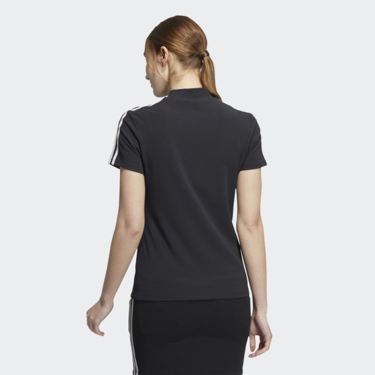 Camiseta Preta Com As Três Listras Da Adidas