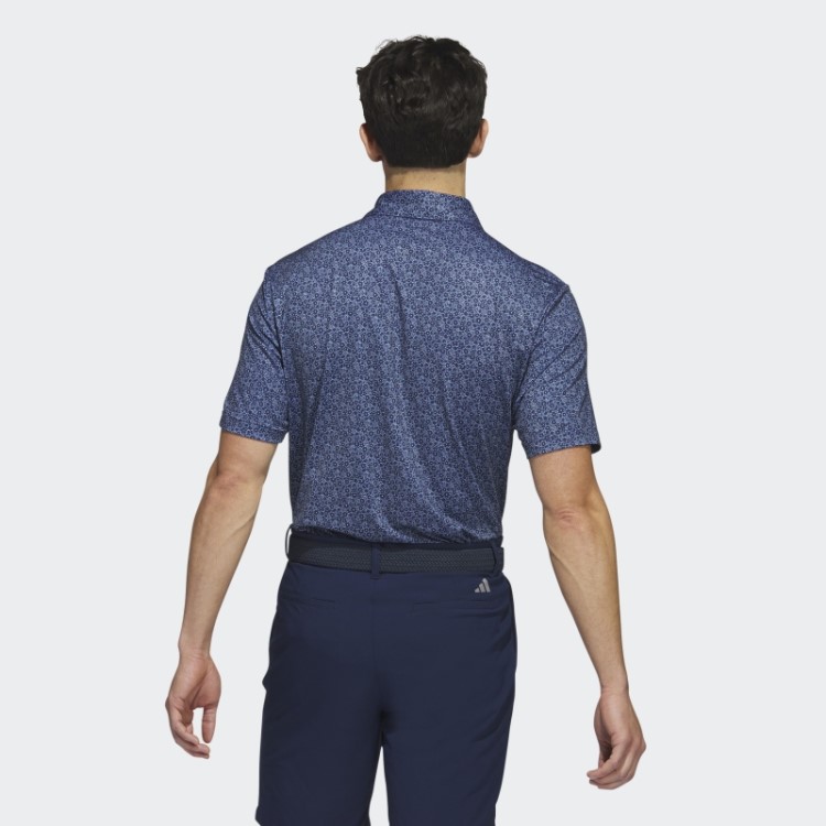 Camisa Polo De Golfe Com Estampa Allover Ultimate365 Azul Marinho Adidas