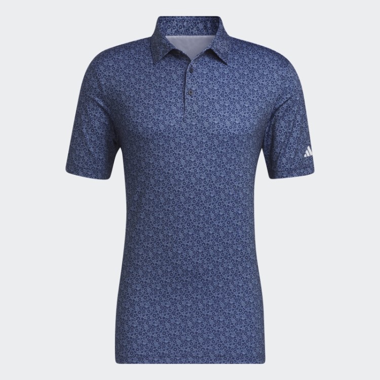 Camisa Polo De Golfe Com Estampa Allover Ultimate365 Azul Marinho Adidas