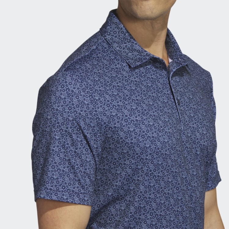Camisa Polo De Golfe Com Estampa Allover Ultimate365 Azul Marinho Adidas