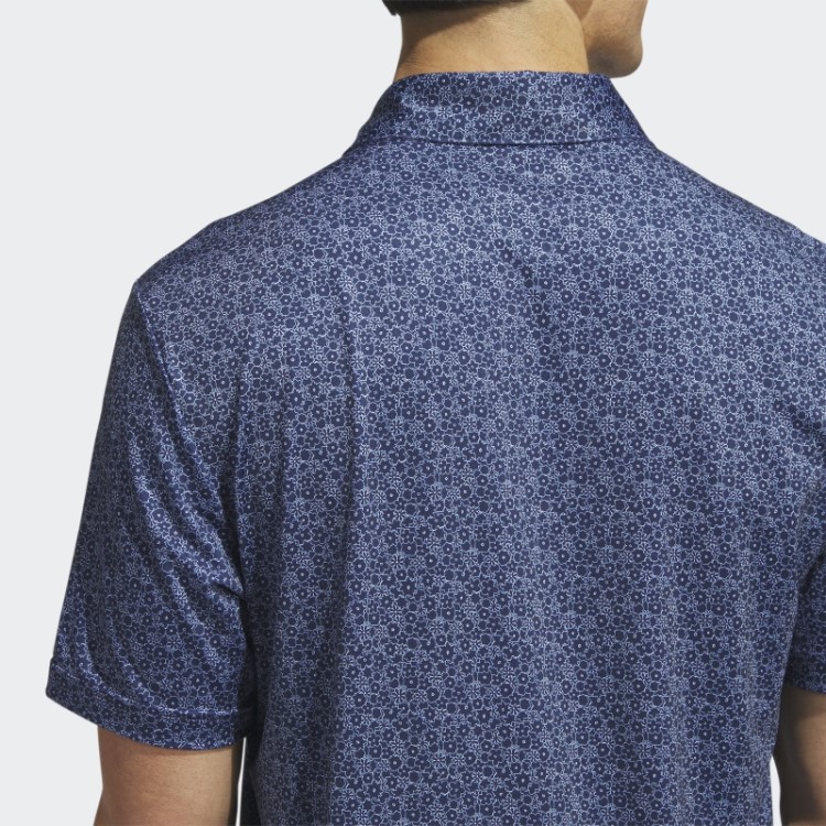 Camisa Polo De Golfe Com Estampa Allover Ultimate365 Azul Marinho Adidas