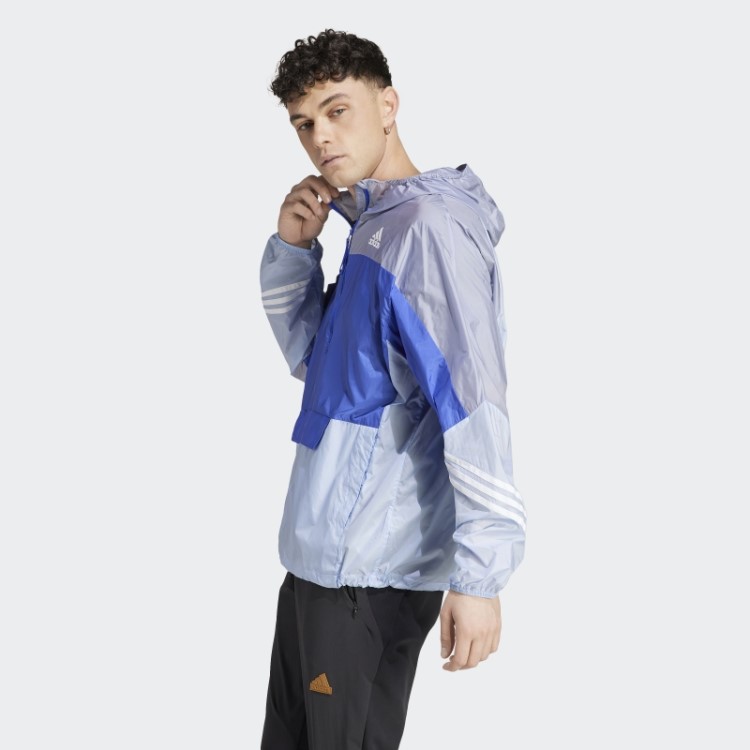 Anoraque Com Capuz Wind.rdy Adidas Blue Dawn