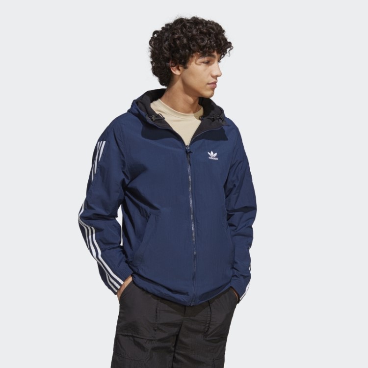 Jaqueta De Lã Polar Reversível Adidas Night Indigo