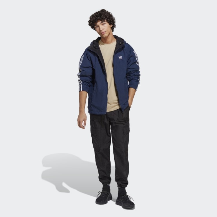 Jaqueta De Lã Polar Reversível Adidas Night Indigo