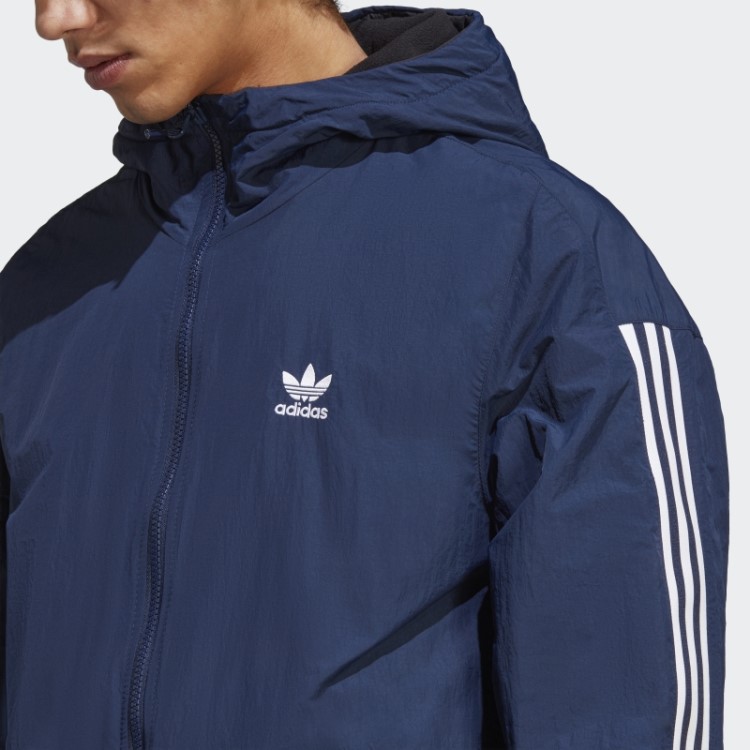 Jaqueta De Lã Polar Reversível Adidas Night Indigo