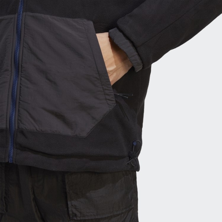 Jaqueta De Lã Polar Reversível Adidas Night Indigo