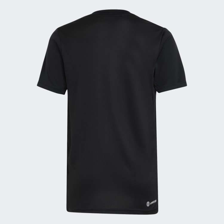 Camiseta Preta Com Logo Aeroready Logo Aeroready Fit Regular Adidas