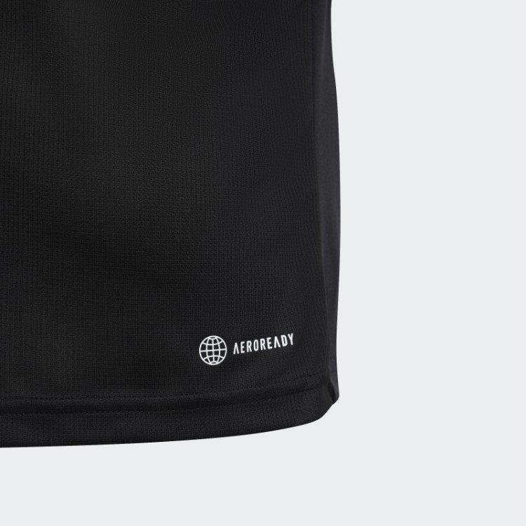 Camiseta Preta Com Logo Aeroready Logo Aeroready Fit Regular Adidas