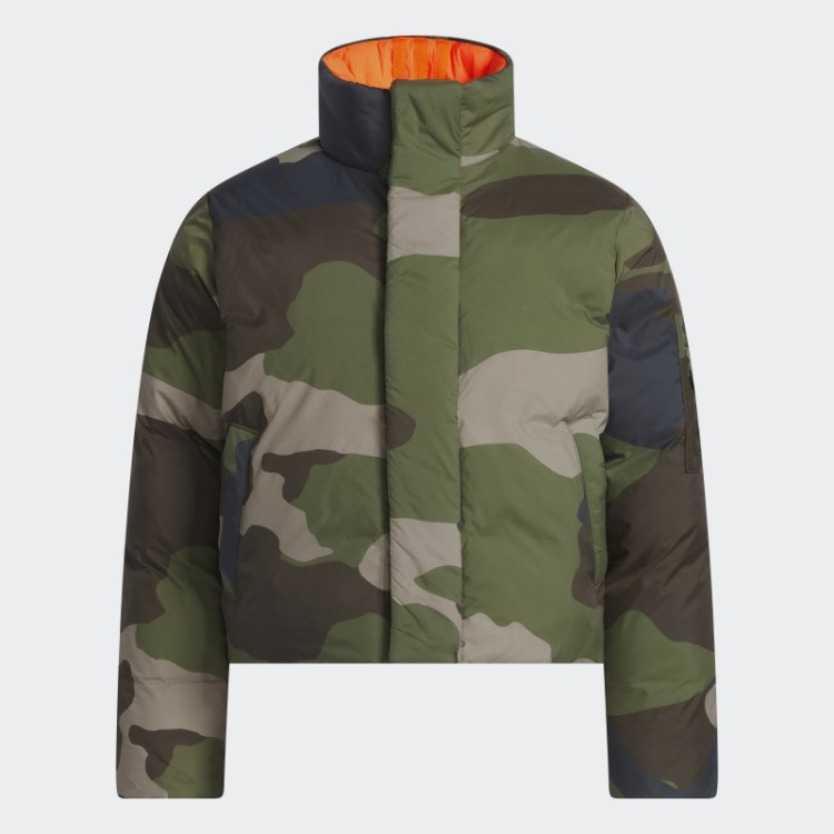 Jaqueta Puffer De Nylon Leve Adidas Aop Camo