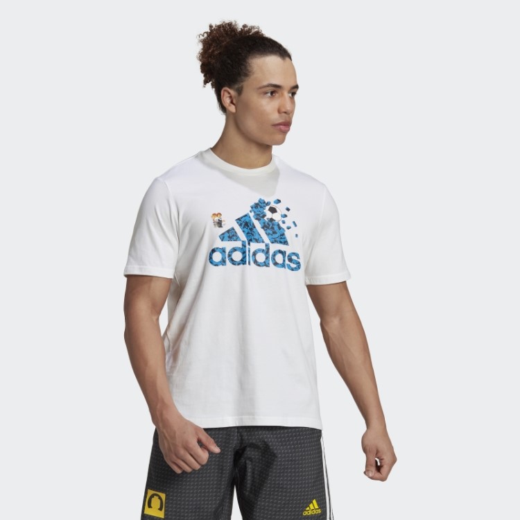 Camiseta Adidas X Lego Com Estampa De Futebol Branca Quente