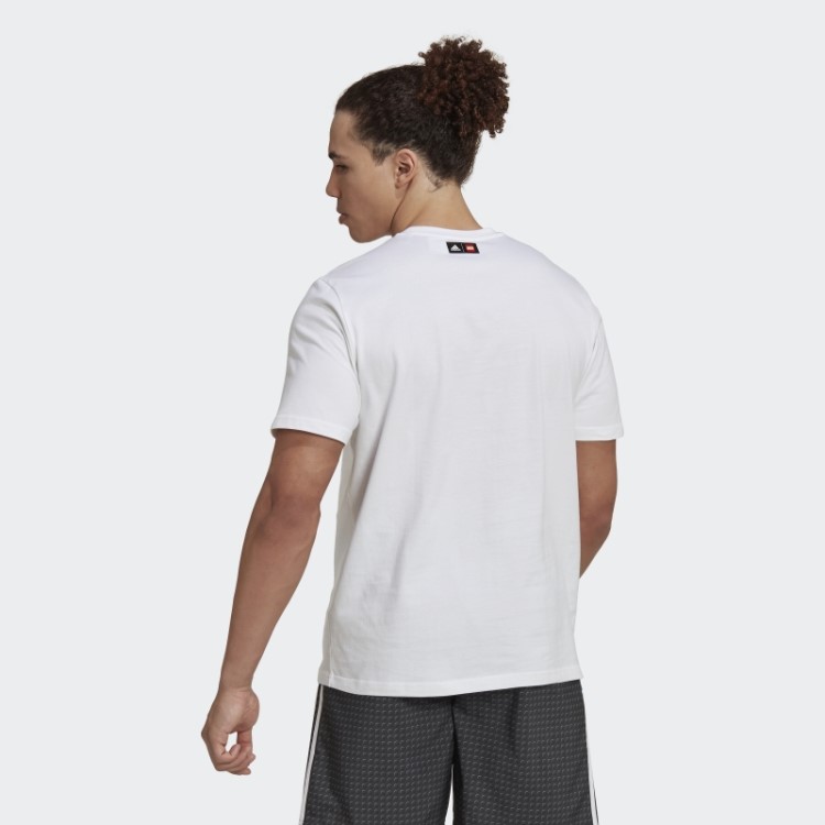 Camiseta Adidas X Lego Com Estampa De Futebol Branca Quente