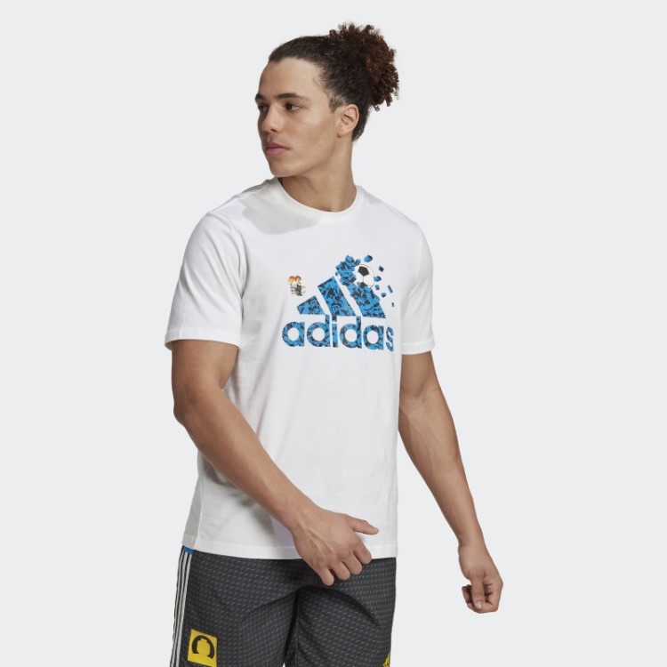 Camiseta Adidas X Lego Com Estampa De Futebol Branca Quente