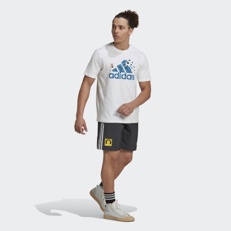 Camiseta Adidas X Lego Com Estampa De Futebol Branca Quente