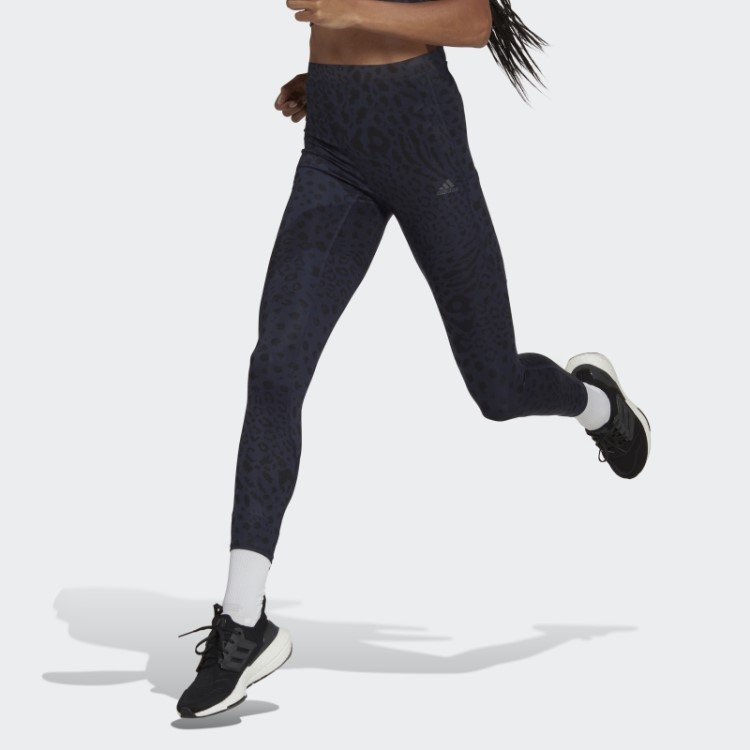 Legging 7/8 Leopardo De Corrida Adidas Ink Fastimpact