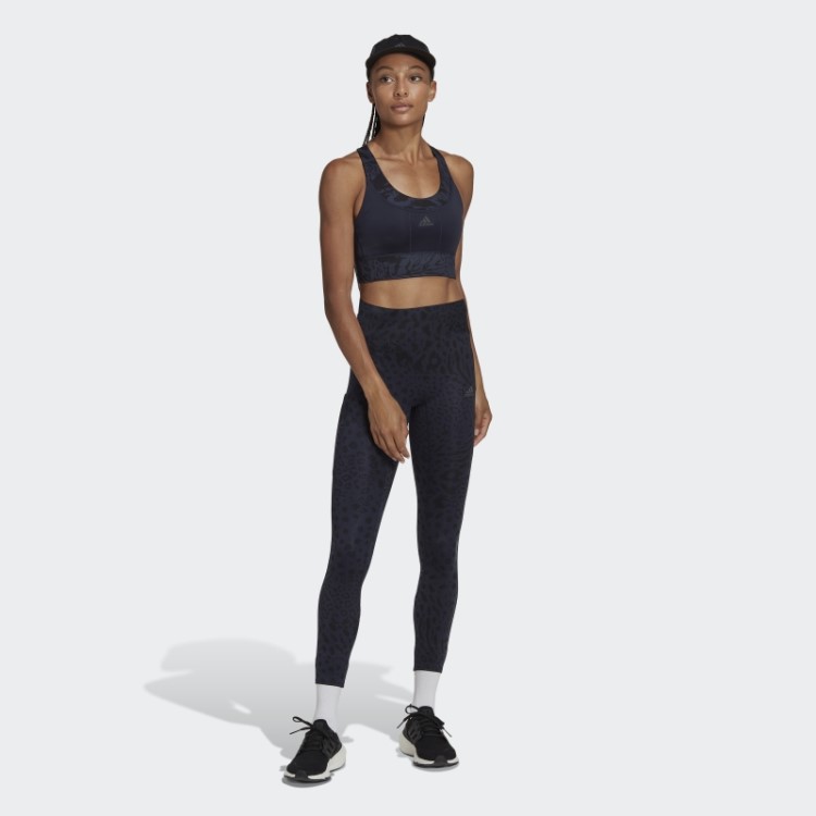 Legging 7/8 Leopardo De Corrida Adidas Ink Fastimpact