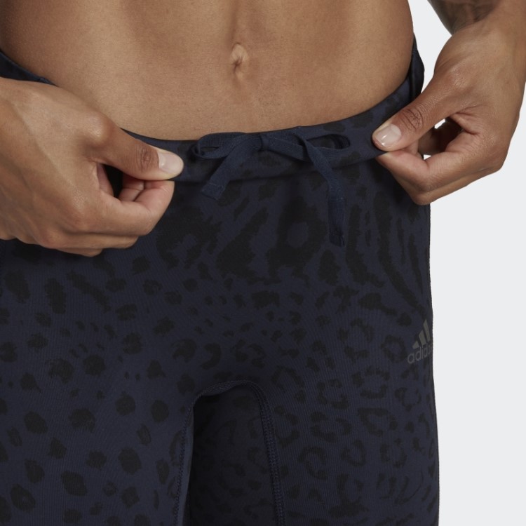 Legging 7/8 Leopardo De Corrida Adidas Ink Fastimpact