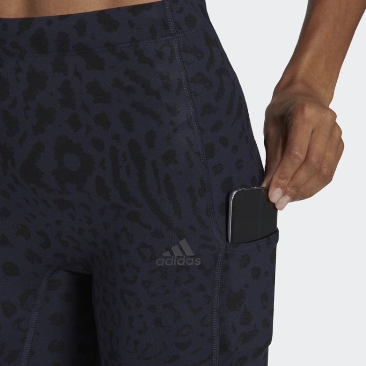 Legging 7/8 Leopardo De Corrida Adidas Ink Fastimpact