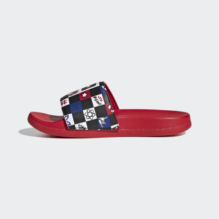 Adidas X Disney Adilette Conforto Slides Homem Aranha Moda Preto