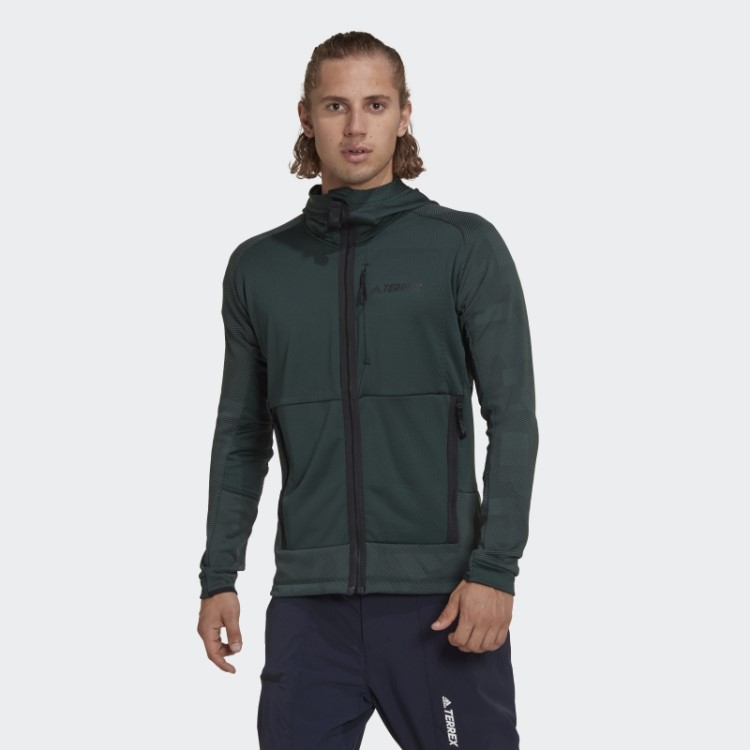 Jaqueta De Lã Para Caminhada Adidas Verde Terrex Tech Flooce
