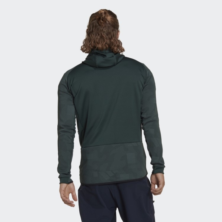 Jaqueta De Lã Para Caminhada Adidas Verde Terrex Tech Flooce