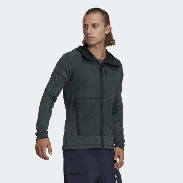 Jaqueta De Lã Para Caminhada Adidas Verde Terrex Tech Flooce