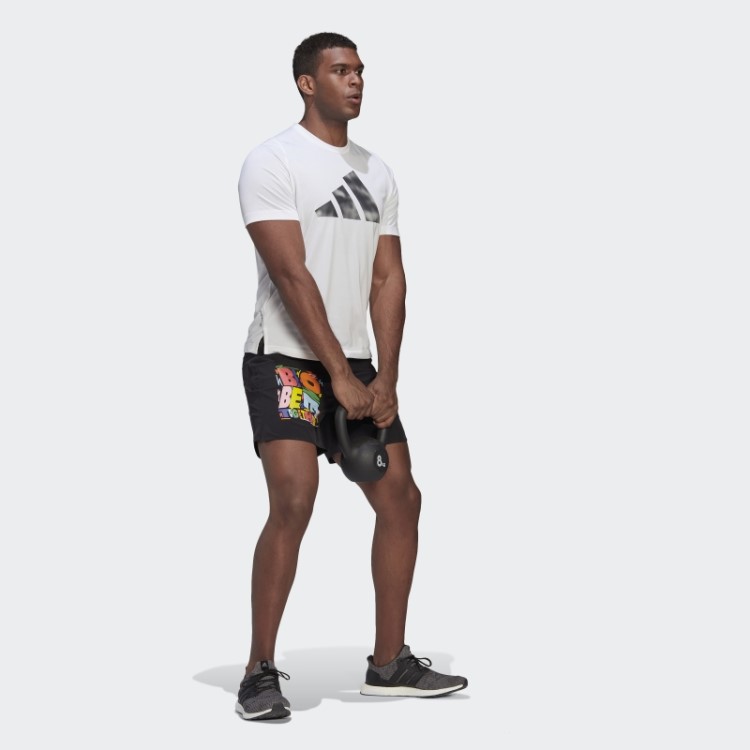 Bermuda De Treino Preta Adidas Kris Andrew Pequena
