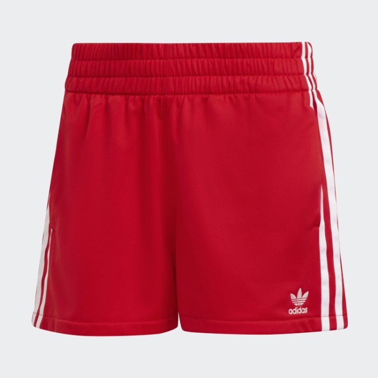 Bermuda Vermelha Com As Três Listras Adidas