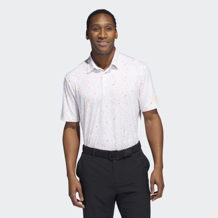 Camisa Polo Com Estampa De Bandeira Adidas âmbar