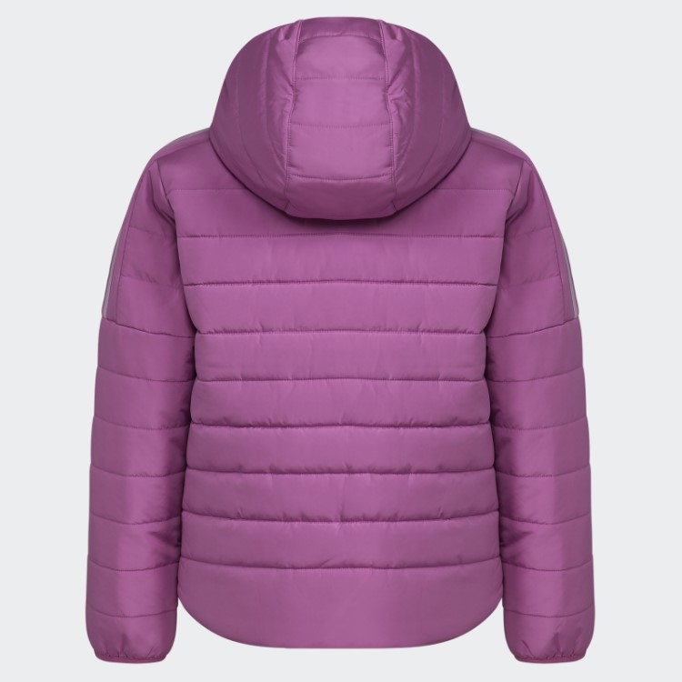 Jaqueta Puffer Aconchegante Com As Três Listras Lilás Adidas