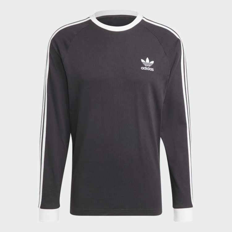 Adidas Adicolor Classics 3 Listras Camiseta Manga Longa Preta