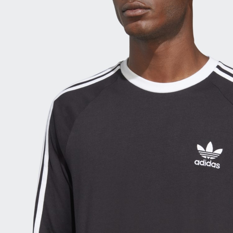 Adidas Adicolor Classics 3 Listras Camiseta Manga Longa Preta