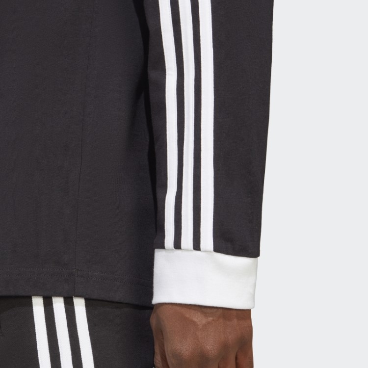 Adicolor Classics Blusa Manga Longa Com As Três Listras Preta Adidas