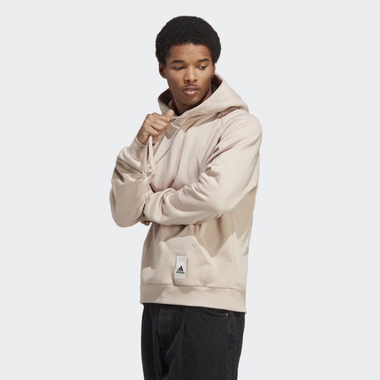 Moletom Com Capuz De Lã Adidas Lounge Taupe