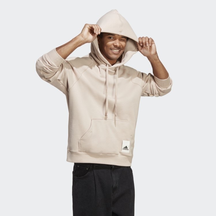 Moletom Com Capuz De Lã Adidas Lounge Taupe