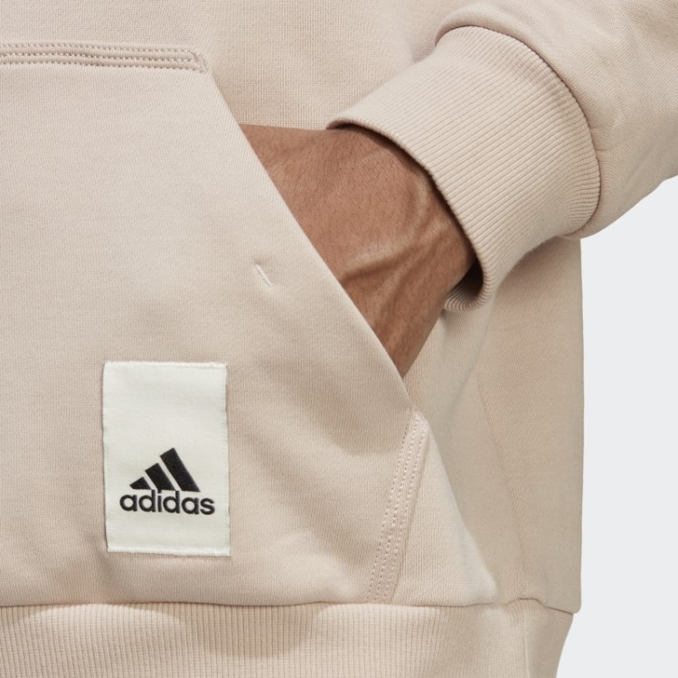 Moletom Com Capuz De Lã Adidas Lounge Taupe