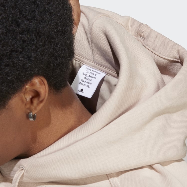 Moletom Com Capuz De Lã Adidas Lounge Taupe