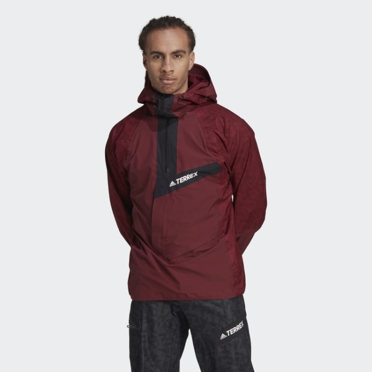 Adidas Terrex Techrock Rain.rdy Anoraque Vermelho Quente