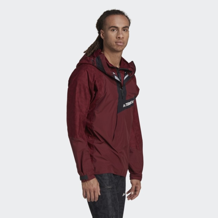 Adidas Terrex Techrock Rain.rdy Anoraque Vermelho Quente