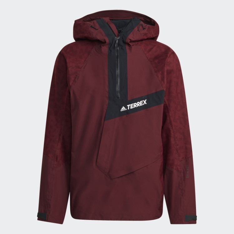 Adidas Terrex Techrock Rain.rdy Anoraque Vermelho Quente
