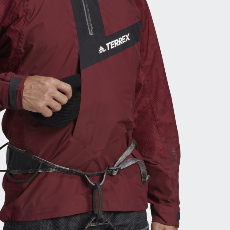Adidas Terrex Techrock Rain.rdy Anoraque Vermelho Quente