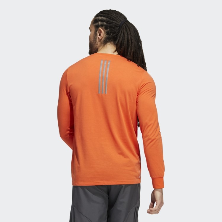 Camiseta De Corrida Em Linha Adidas X-city Aeroready De Manga Longa Laranja