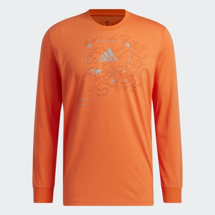 Camiseta De Corrida Em Linha Adidas X-city Aeroready De Manga Longa Laranja