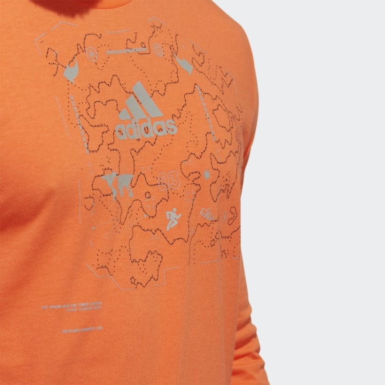 Camiseta De Corrida Em Linha Adidas X-city Aeroready De Manga Longa Laranja