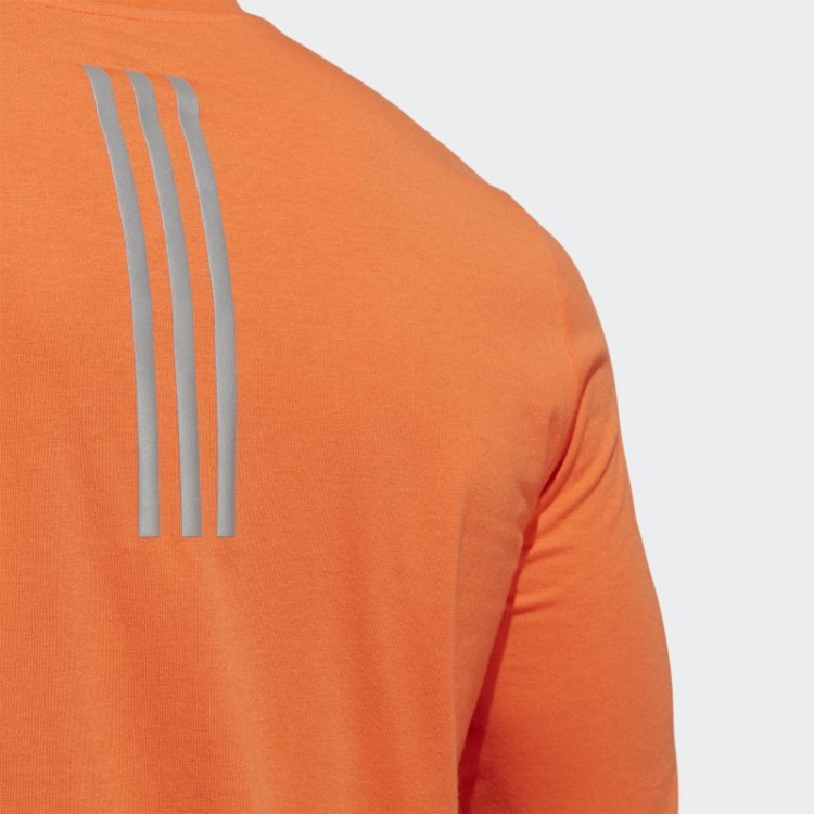 Camiseta De Corrida Em Linha Adidas X-city Aeroready De Manga Longa Laranja