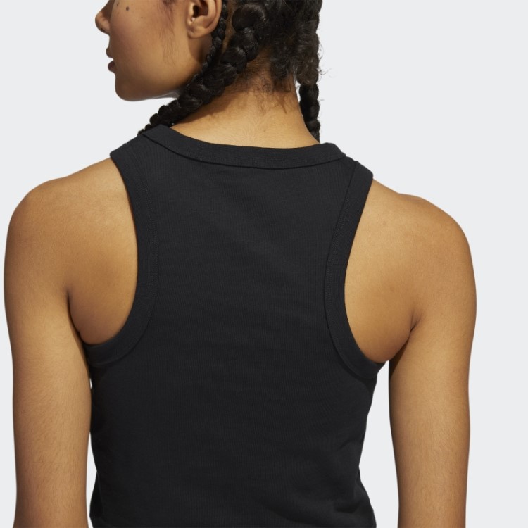 Adidas Super-heroína Estampa Floral Crop Muscle Tank Preto
