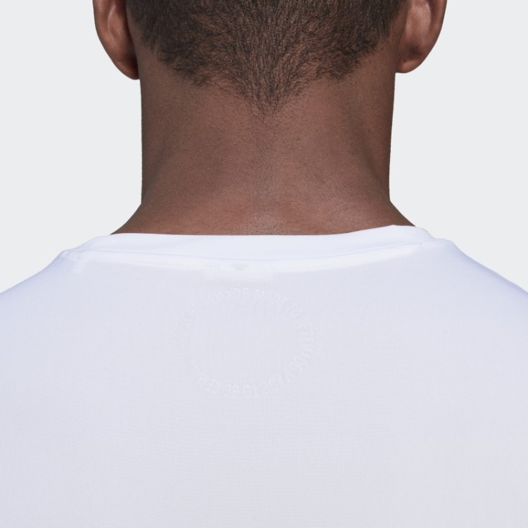 Camiseta De Corrida Adidas White Made To Be Remade