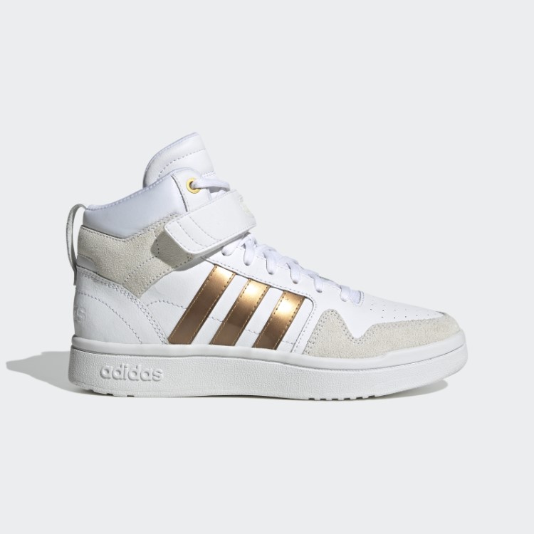 Branco Postmove Mid Cloudfoam Super Estilo De Vida Tênis Clássico De Basquete Adidas