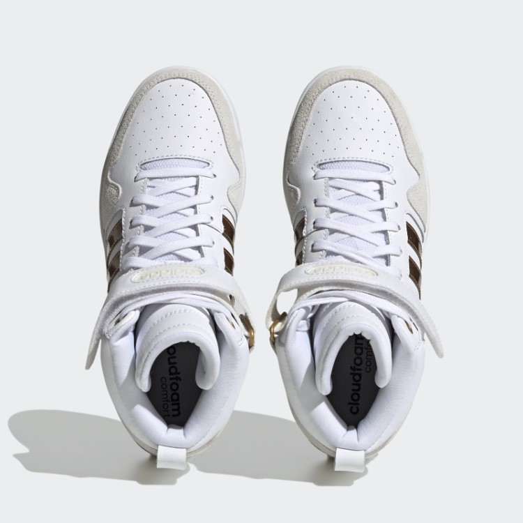 Branco Postmove Mid Cloudfoam Super Estilo De Vida Tênis Clássico De Basquete Adidas