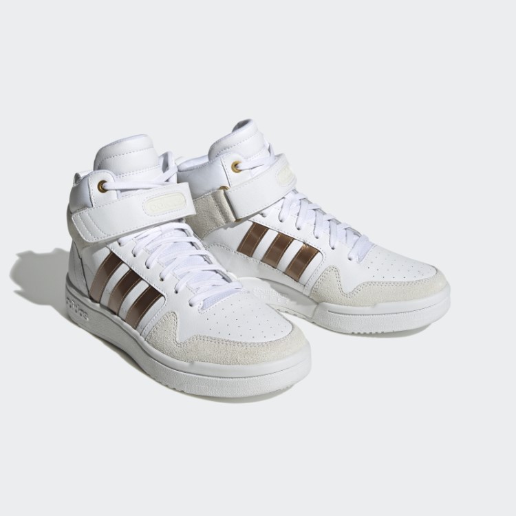 Branco Postmove Mid Cloudfoam Super Estilo De Vida Tênis Clássico De Basquete Adidas
