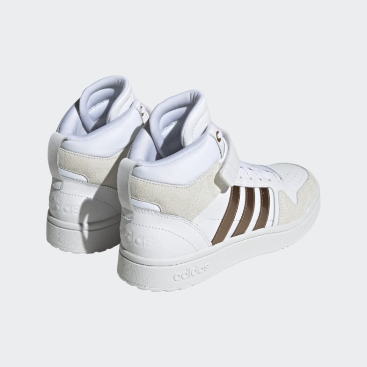 Branco Postmove Mid Cloudfoam Super Estilo De Vida Tênis Clássico De Basquete Adidas